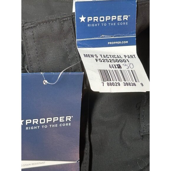New Propper Men’s Tactical Cargo Pants Black 44x34 Ripstop Duty Military Work - Picture 5 of 7